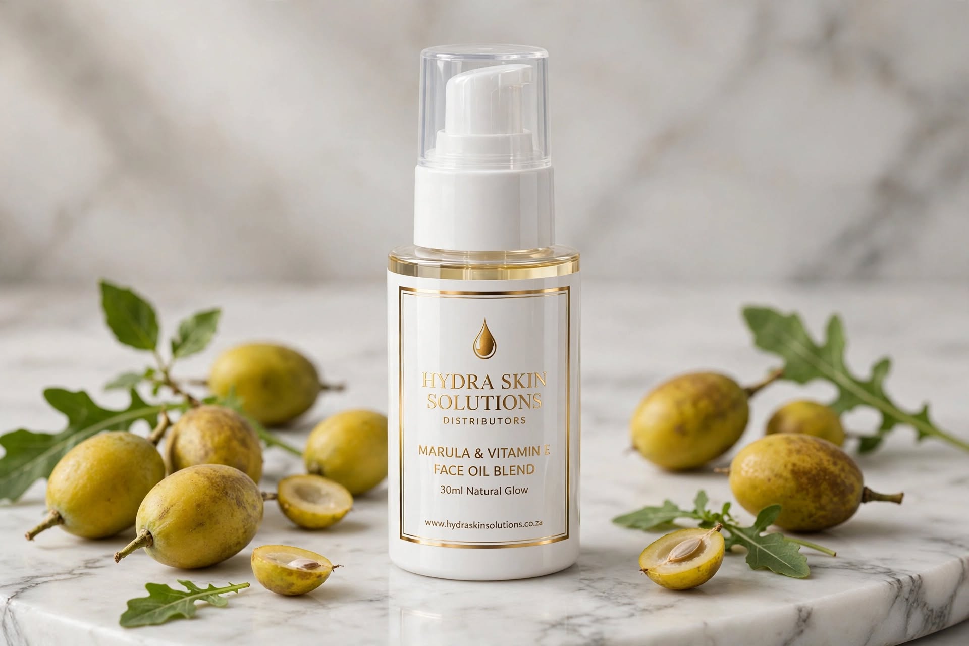 Marula & Vitamin E Face Oil Blend 30ml Natural Glow Airless