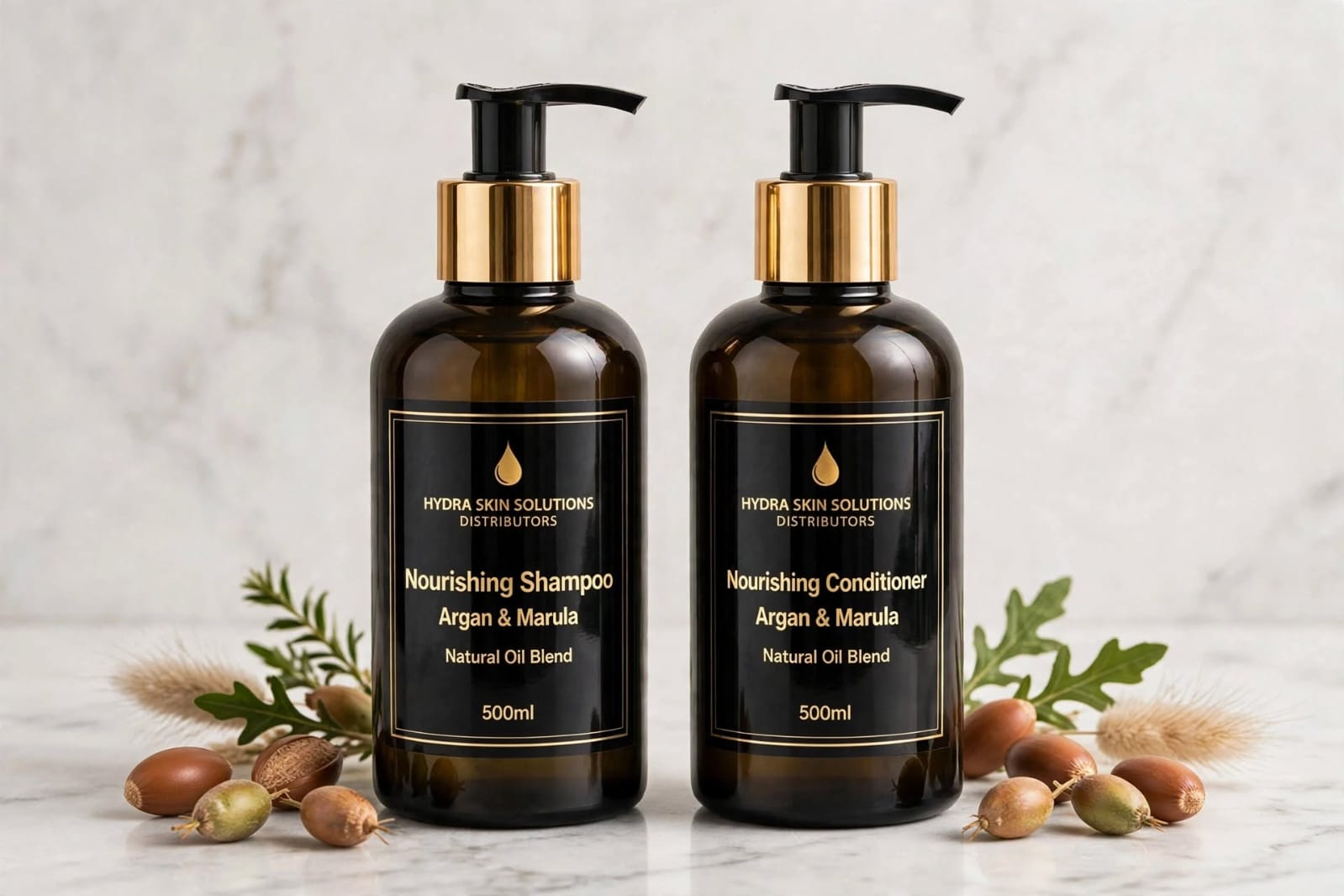 Nourishing Shampoo & Conditioner Set – Argan & Marula Natural Oil Blend