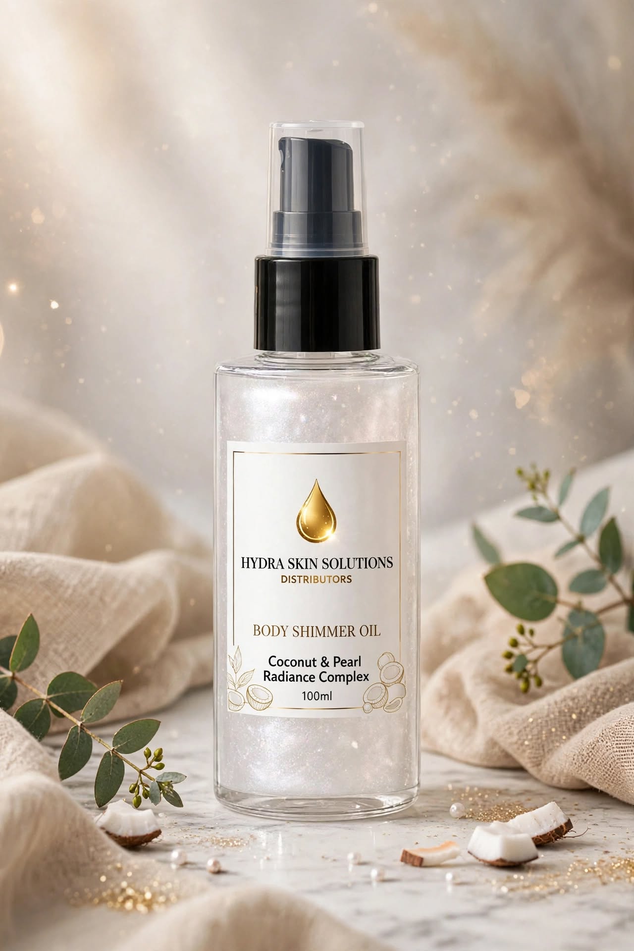 Body Shimmer Oil - Coconut & Pearl Radiance Complex