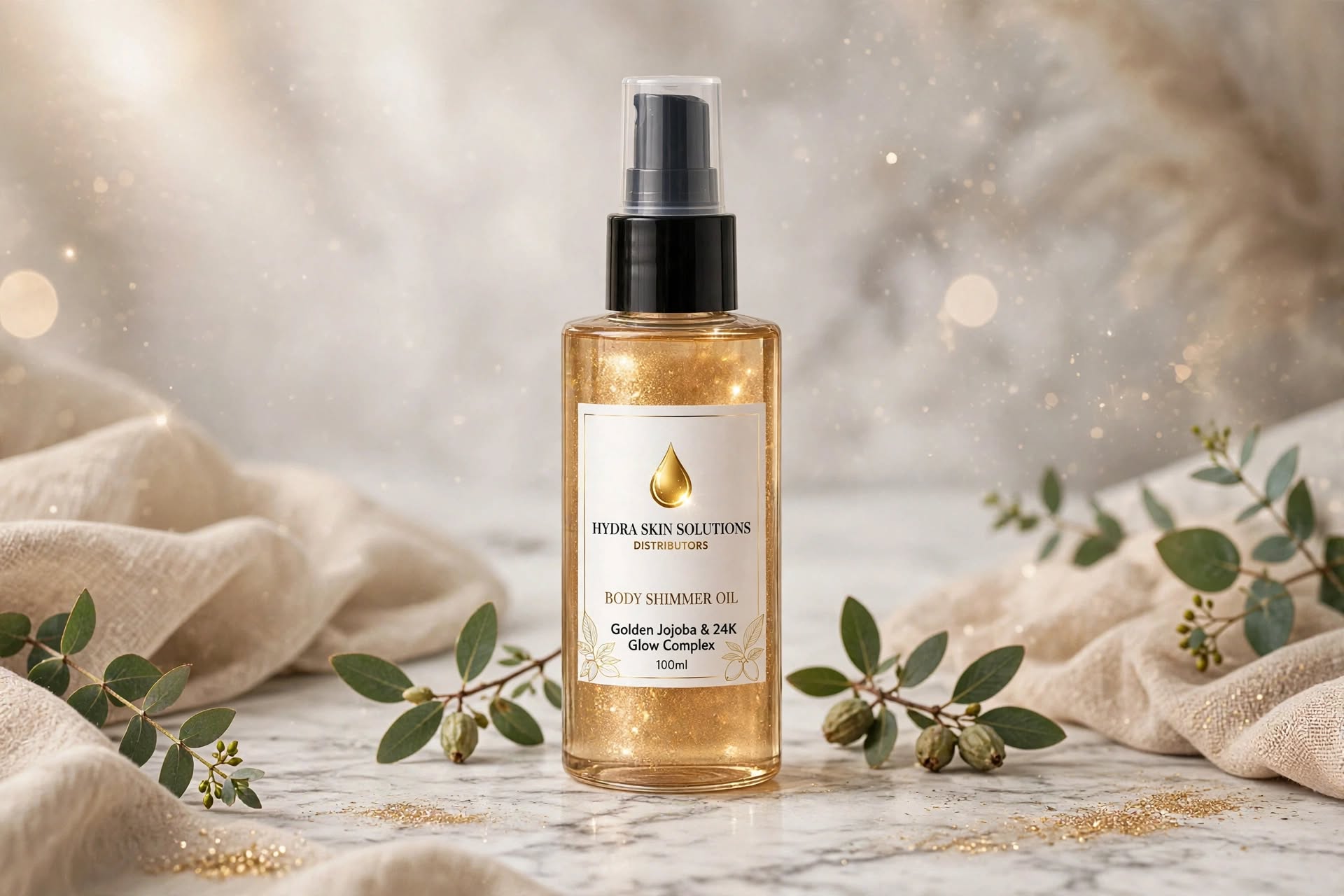 Body Shimmer Oil - Golden Jojoba & 24K Glow Complex